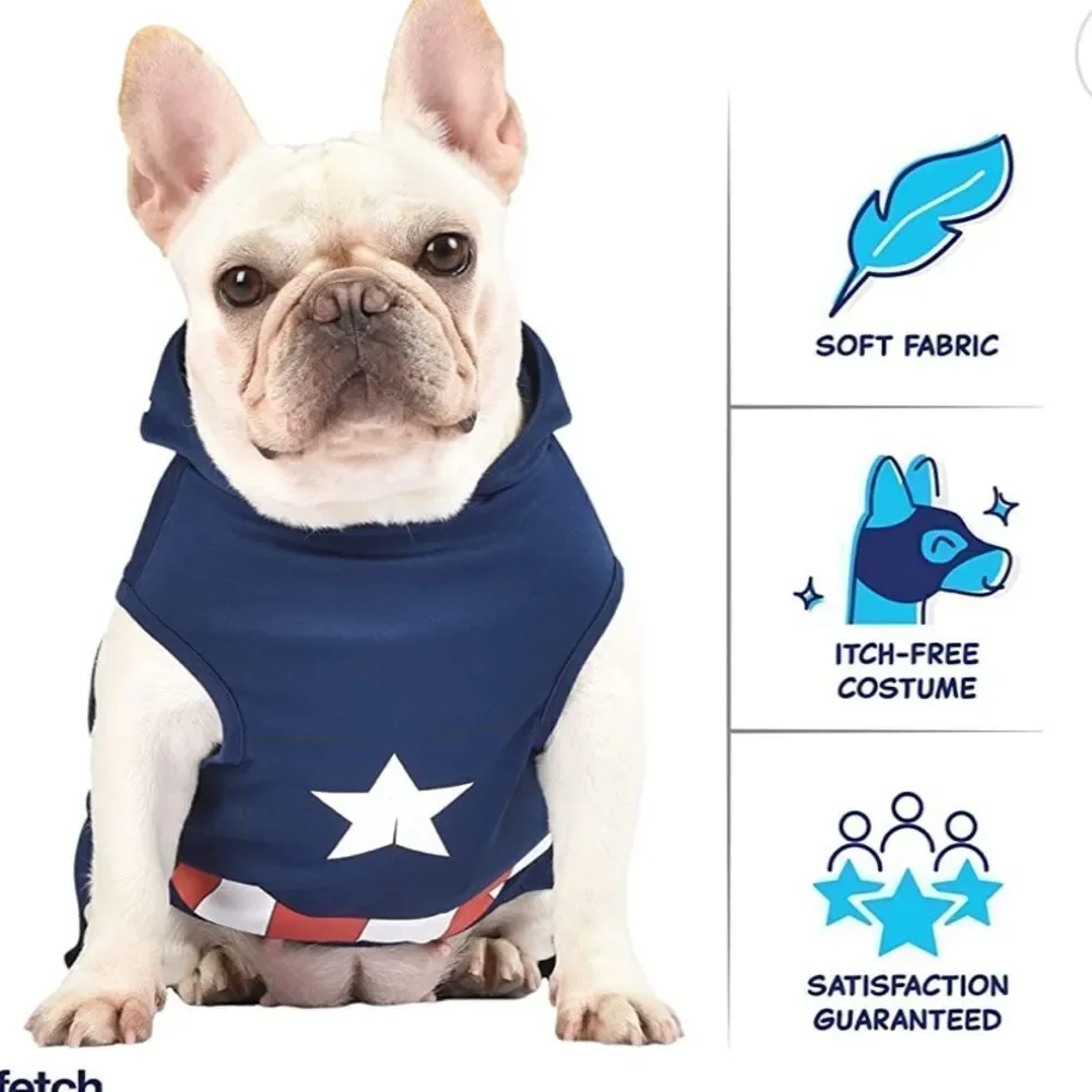 🐾Marvel Avengers Captain America dog pet Apparel New